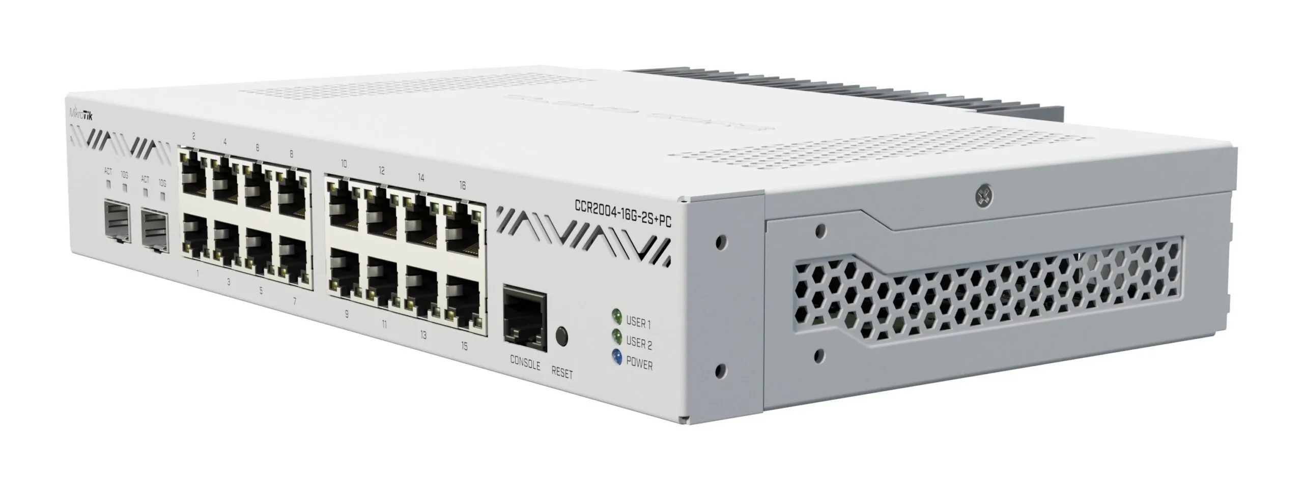 Маршрутизаторв MikroTik CCR2004-16G-2S+PC | 16x RJ45 1000Mb/s, 2x SFP+