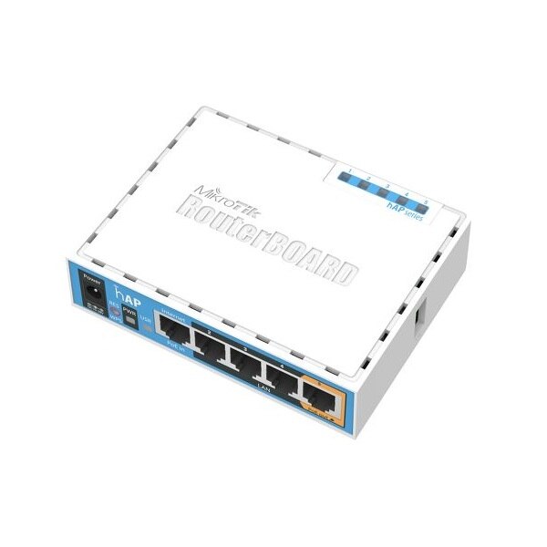 Точка доступа MIKROTIK HAP RB951UI-2ND ACCESS POINT, 650MHZ, 64MB, 5XFE, 1XUSB, 2.4GHZ, L4