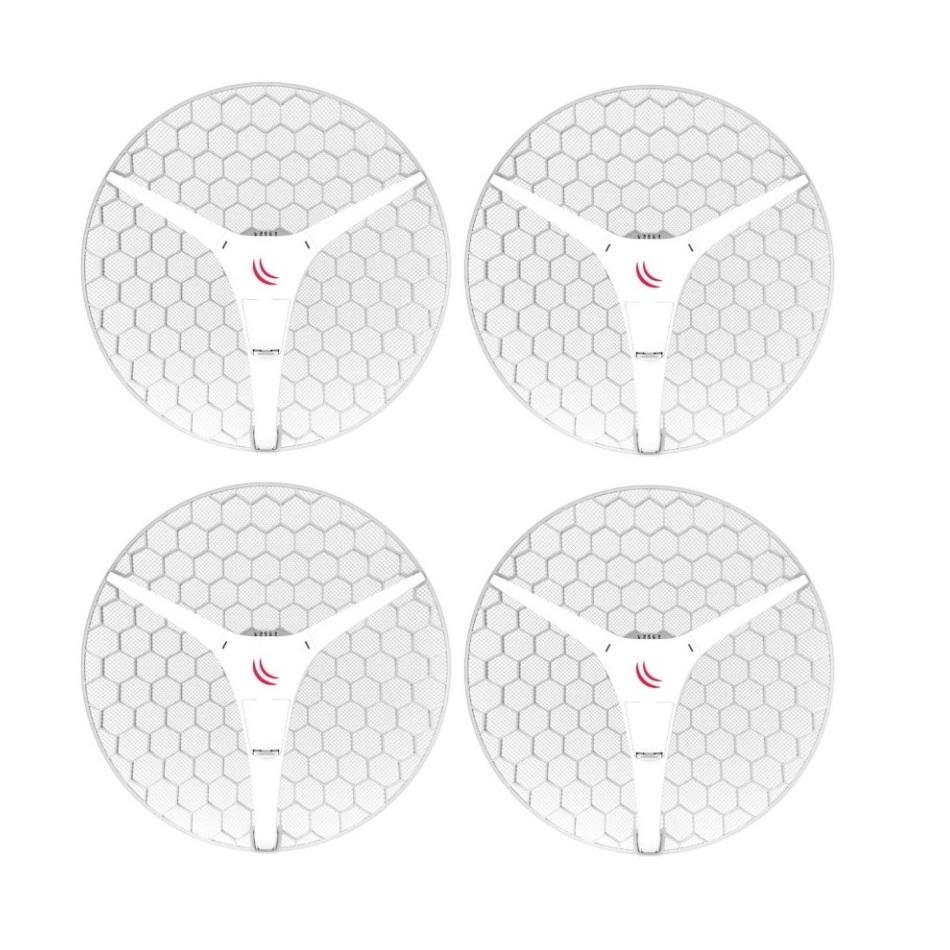 Радиомост MIKROTIK LHG HP5 XL RBLHG-5HPND-XL 4-PACK LIGHT HEAD GRID HIGH POWER XL 600 MHZ, 64MB, 1XFE, 2X2 MIMO, 5GHZ, 27DBI, L3
