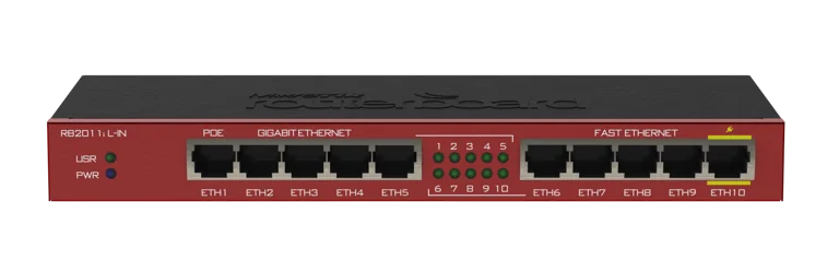 Роутер MikroTik RB2011iL-IN | Маршрутизатор | 5x RJ45 100Mb/s, 5x RJ45 1000Mb/s