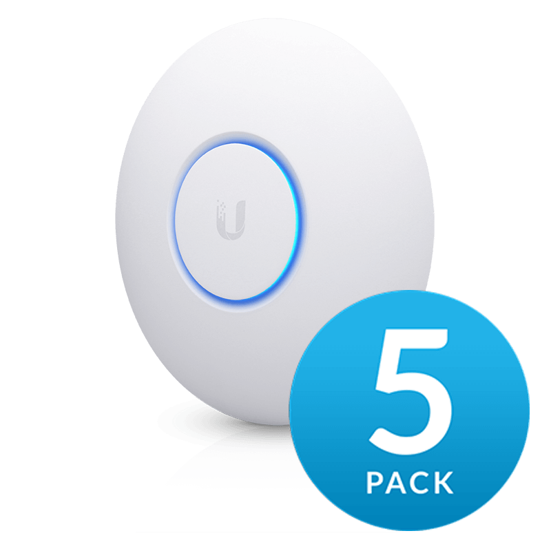Точка доступа UBIQUITI UAP-NANOHD-5 UNIFI NANO HD ACCESS POINT 5-PACK, AC 2000MBPS, 4X4 MU-MIMO, 1XGE, 26DBM