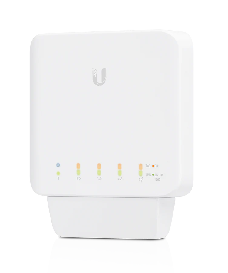 Коммутатор Ubiquiti USW-FLEX UniFi SWITCH 5X GIGABIT ETHERNET (1X INPUT POE 4X OUTPUT POE) 46W