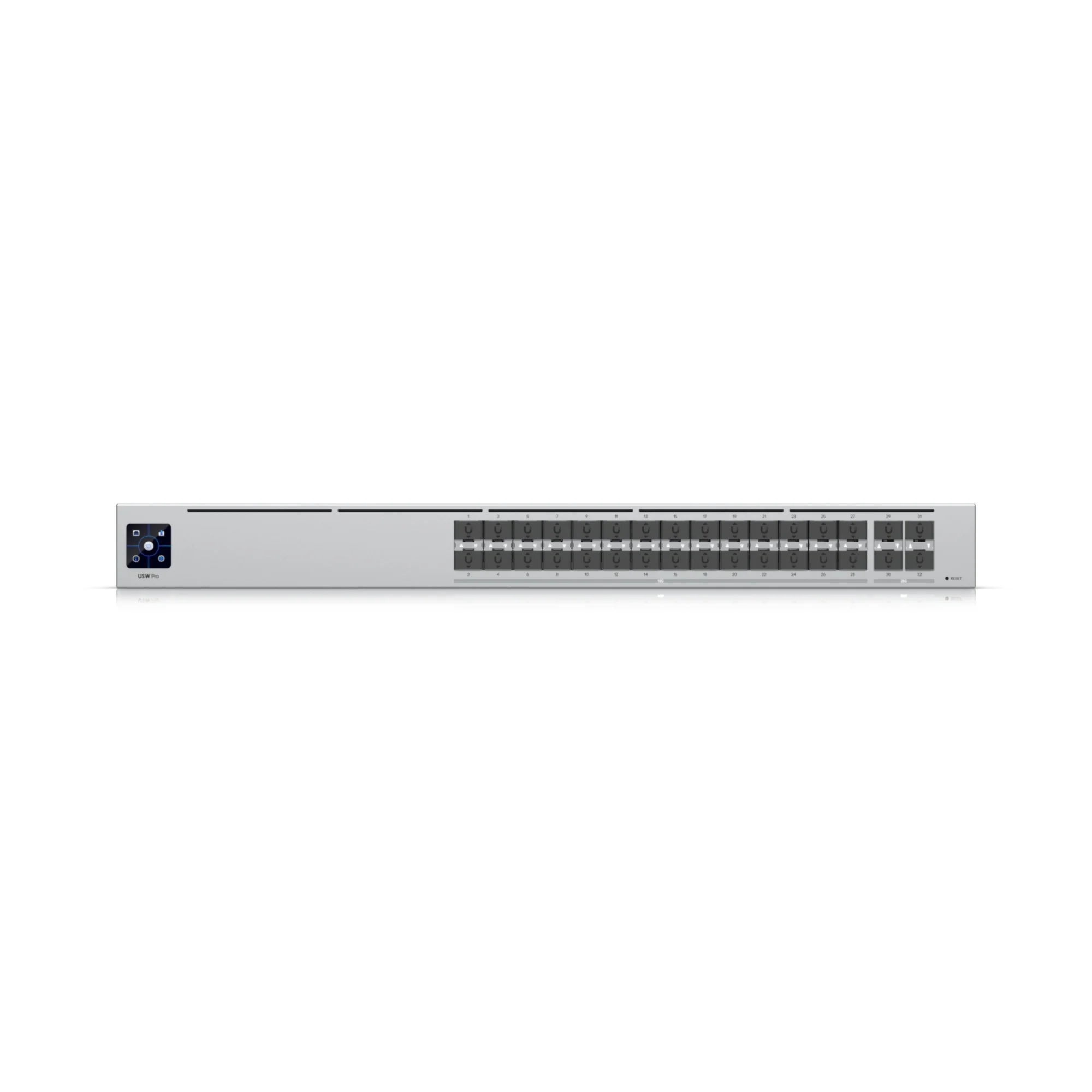 Коммутатор Ubiquiti USW-PRO-AGGREGATION UniFi SWITCH PRO 28x SFP+ 10GB PORTS, 4x SFP28 25GB PORTS, 760 GBPS SWITCHING CAPACITY, BACKUP 12V, SMARTPOWER RPS, LAYER 3