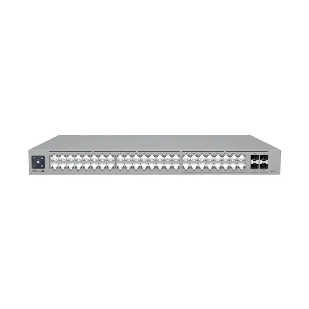 Коммутатор Ubiquiti USW-PRO-MAX-48-POE-EU UniFi 48 PORT MULTI-GIGABIT POE++ SWITCH, WITH LAYER3 FEATURES AND ETHERLIGHTING